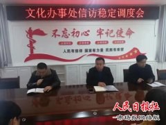    文化办事处扎实做好全国“两会”期间信访维稳工作