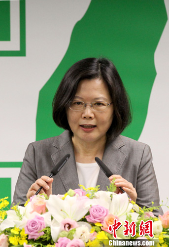 资料图为蔡英文。<a target='_blank'  data-cke-saved-href='http://www.chinanews.com/' href='http://www.chinanews.com/'>中新社</a>发 陈小愿 摄
