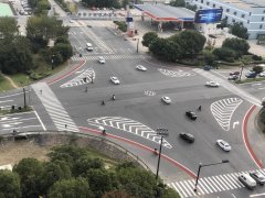 桐乡交警试点路口设置“危险警示区”