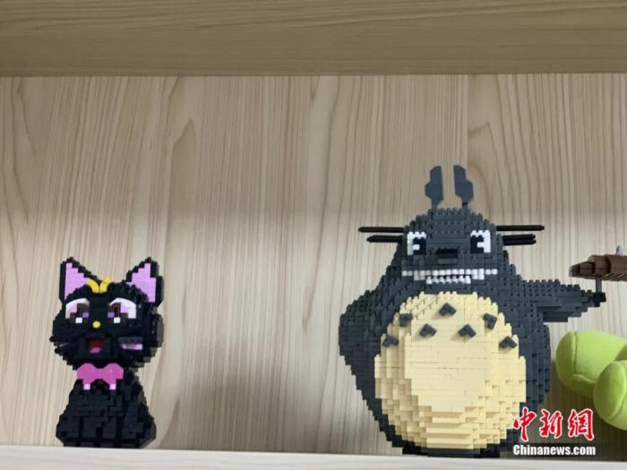 患者接受治疗时拼的积木作品。<a target='_blank'  data-cke-saved-href='http://www.chinanews.com/' href='http://www.chinanews.com/'>中新社</a> 李秋莹摄